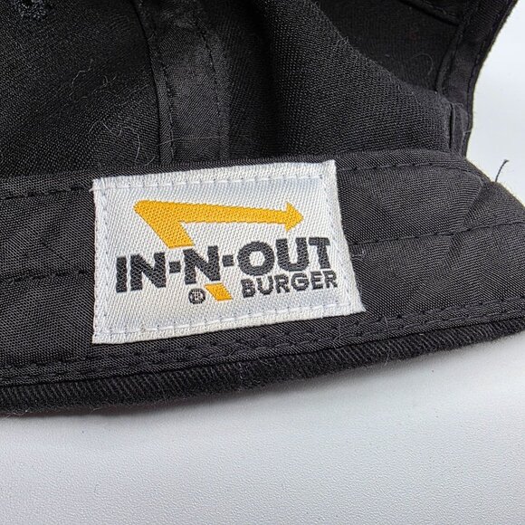 In N Out Burger Black Adjustable Baseball Cap With Logo Embroidery California - Picture 6 of 10